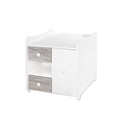 Bed MiniMAX NEW white+artwood /multi-functional dresser/